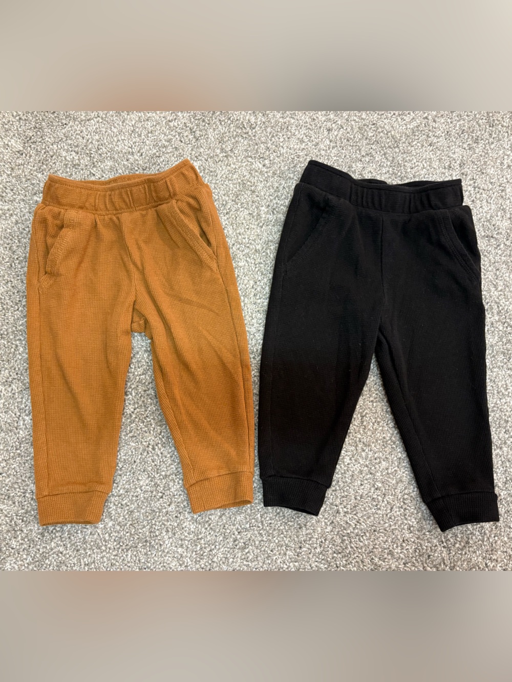 Garanimals Kids Waffle Joggers - Black & Brown
